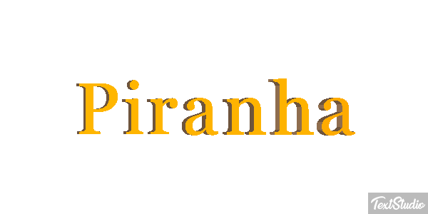 Piranha Text effect