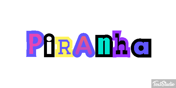 Piranha Text effect