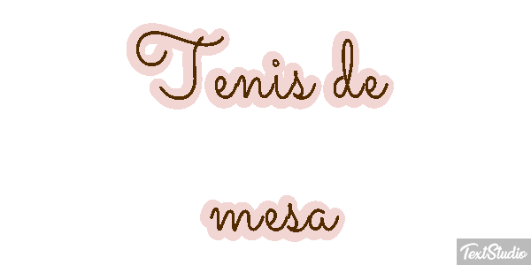 Tenis de mesa Efecto de texto