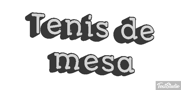 Tenis de mesa Efecto de texto