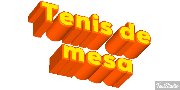 Tenis de mesa Efecto de texto