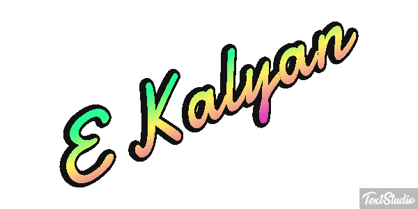 E Kalyan Effetto testo
