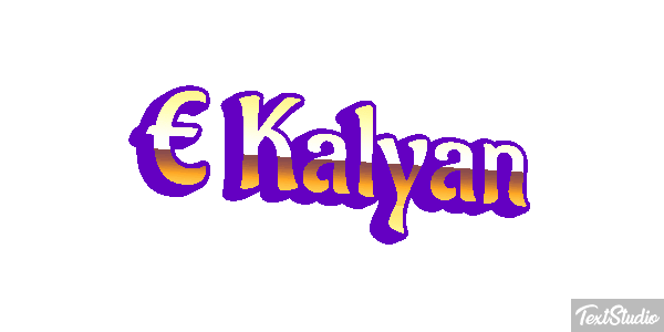 E Kalyan Effetto testo