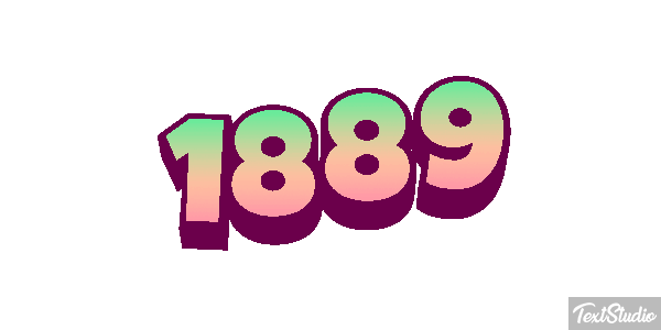 1889 Efecto de texto