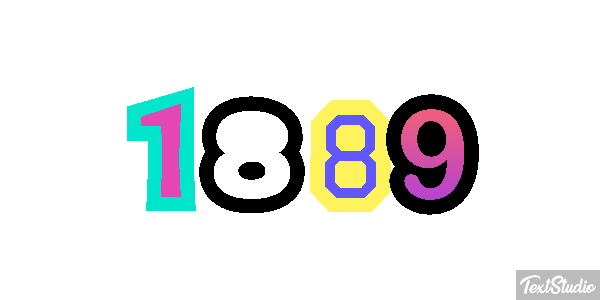 1889 Efecto de texto