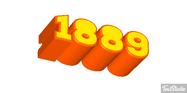1889 Efecto de texto