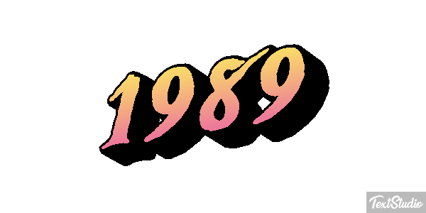 1989 Text effect