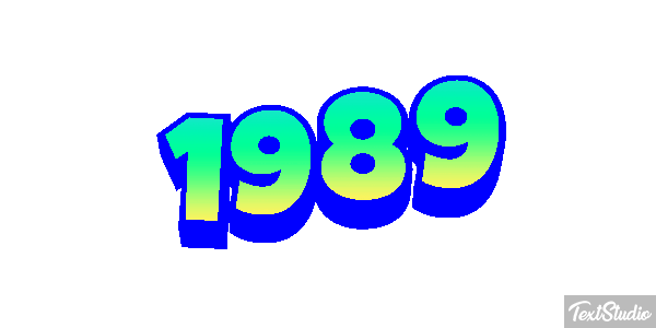 1989 Text effect