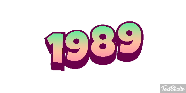 1989 Text effect