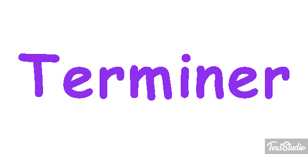 Terminer Effet de texte