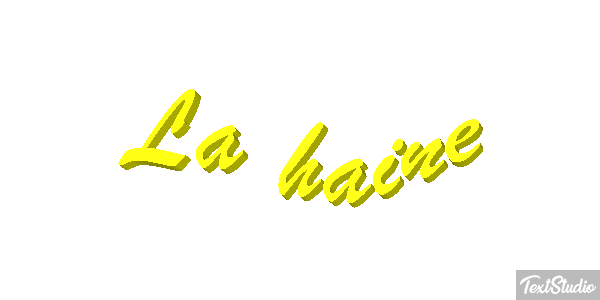 La haine Efecto de texto