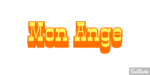 Mon Ange Effet de texte