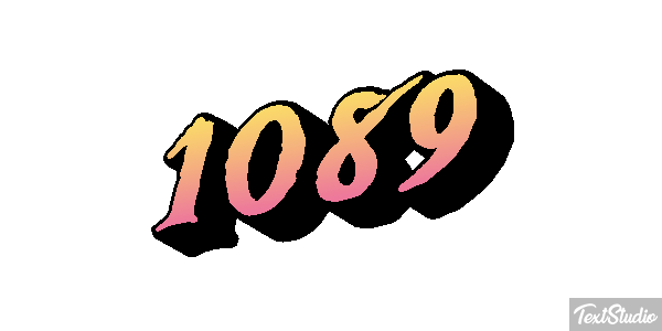 1089 Text effect
