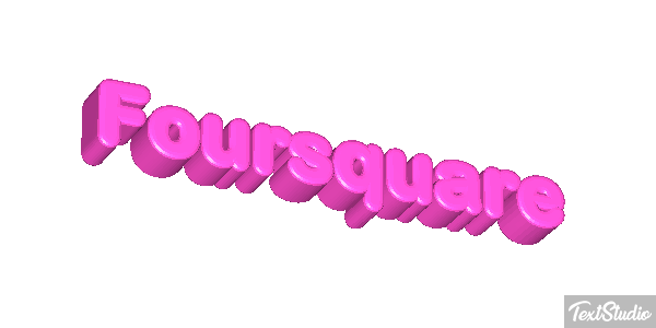 Foursquare Efeito do texto