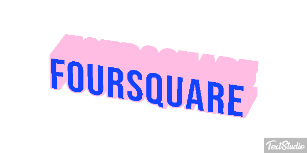 Foursquare Efeito do texto