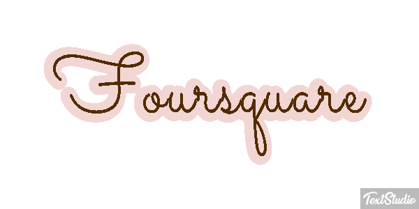 Foursquare Efeito do texto