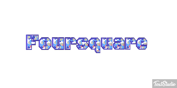 Foursquare Efeito do texto
