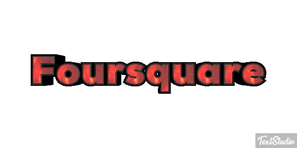 Foursquare Efeito do texto