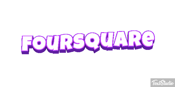 Foursquare Efeito do texto