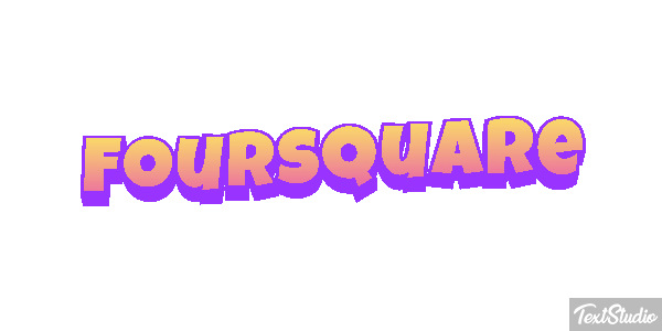 Foursquare Efeito do texto