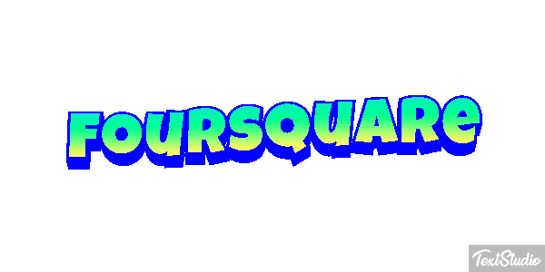 Foursquare Efeito do texto