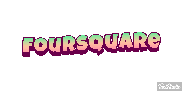 Foursquare Efeito do texto