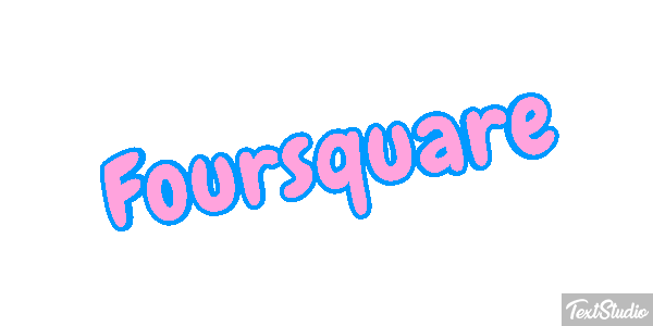 Foursquare Efeito do texto