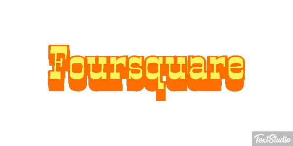 Foursquare Efeito do texto