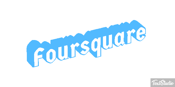 Foursquare Efeito do texto