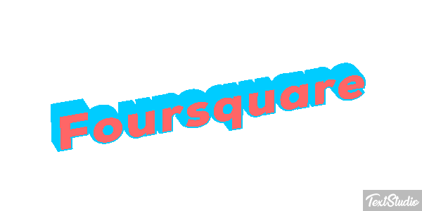Foursquare Efeito do texto