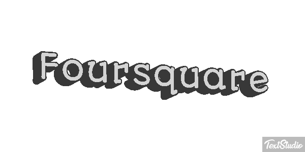 Foursquare Efeito do texto