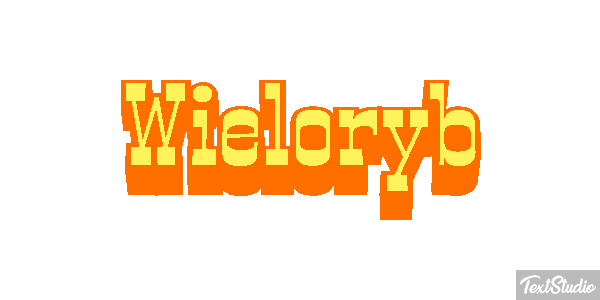 Wieloryb Efekt tekstowy