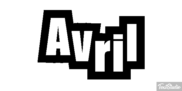 Avril Efecto de texto
