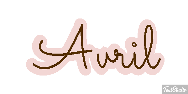 Avril Efecto de texto