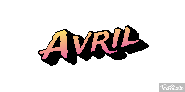 Avril Efecto de texto