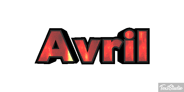 Avril Efecto de texto