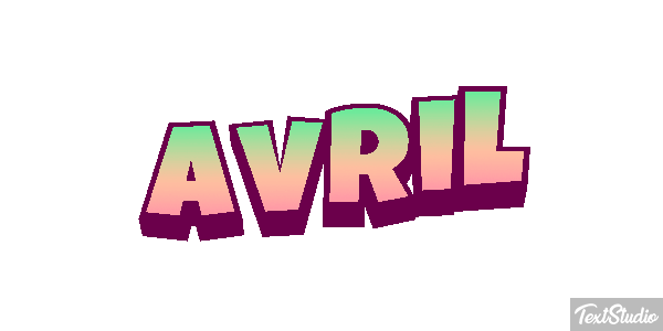 Avril Efecto de texto