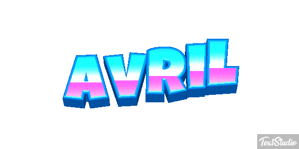 Avril Efecto de texto