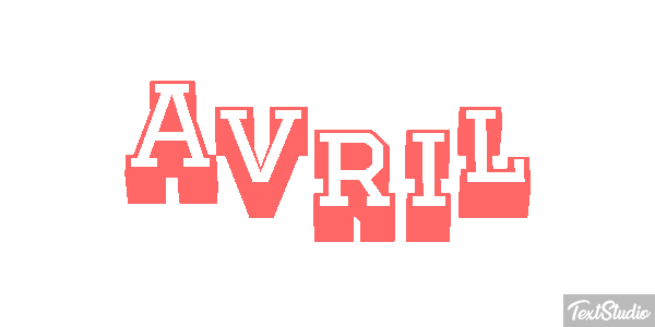 Avril Efecto de texto