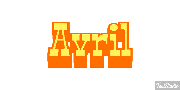 Avril Efecto de texto