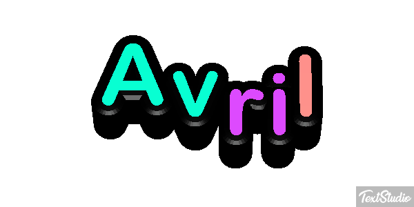 Avril Efecto de texto
