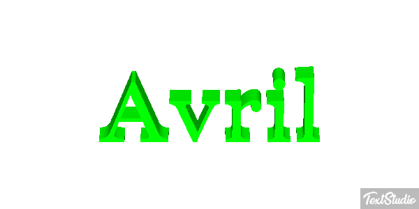 Avril Efecto de texto