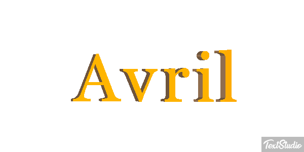 Avril Efecto de texto