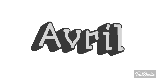 Avril Efecto de texto