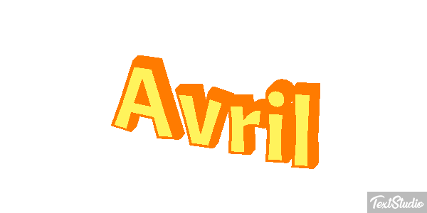 Avril Efecto de texto