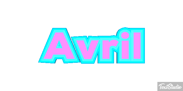 Avril Efecto de texto