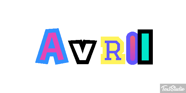 Avril Efecto de texto