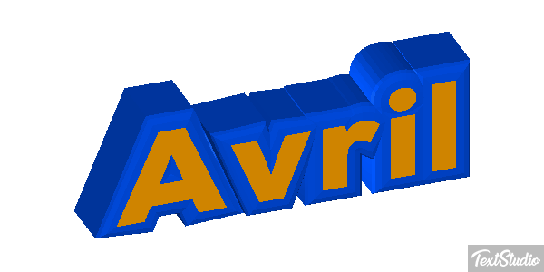 Avril Efecto de texto