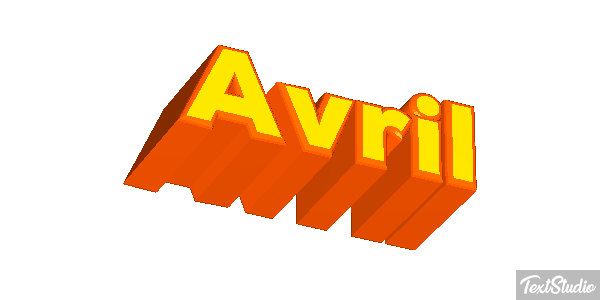 Avril Efecto de texto