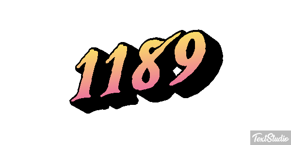 1189 Text effect